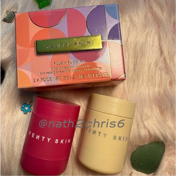 Fenty Skin Plush Puddin'z Intensive Recovery Lip Mask Duo limited edition NIB